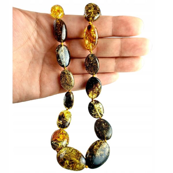 NASZYJNIK z CERTYFIKOWANYM BURSZTYNEM Ręcznie Wykonany ŚLICZNY PIĘKNY