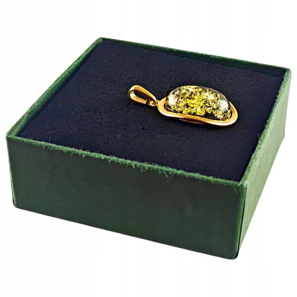 396f3cb4b22425e68f16ca6322c9d831.jpg WISIOREK ZŁOTY Z CERTYFIKOWANYM BURSZTYNEM ZAWIESZKA SREBRO POZŁACANE 925