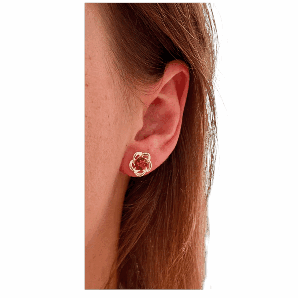 Kolczyki srebrne z bursztynem