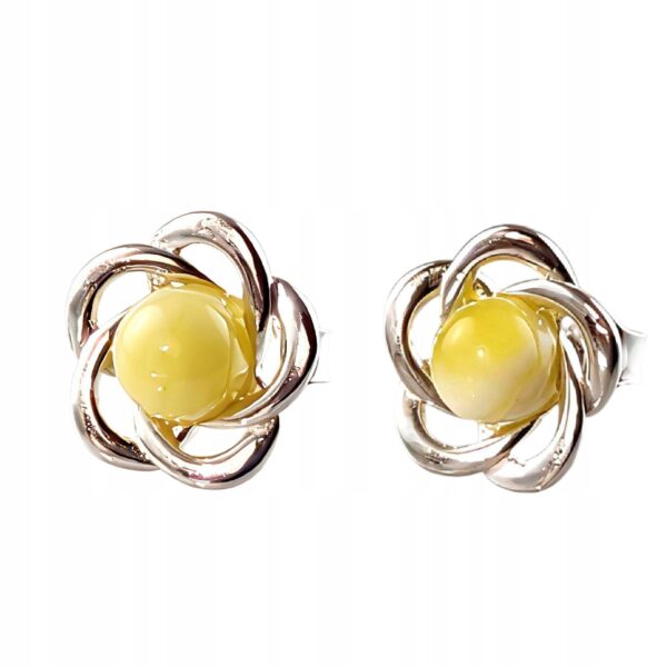 3aeb679c9970e26698b9a2daa5f9474f.jpg KOLCZYKI SREBRNE z CERTYFIKOWANYM Bursztynem ŚLICZNE Sztyft SREBRO 925