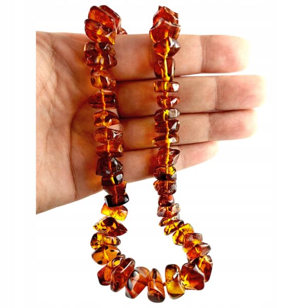NASZYJNIK z CERTYFIKOWANYM BURSZTYNEM Ręcznie Wykonany ŚLICZNY PIĘKNY