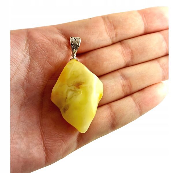 4a2e8fb2d5857eb64813dda7b2360da5.jpg WISIOREK SREBRNY z CERTYFIKOWANYM Bursztynem PIĘKNY NATURALNY Srebro 925