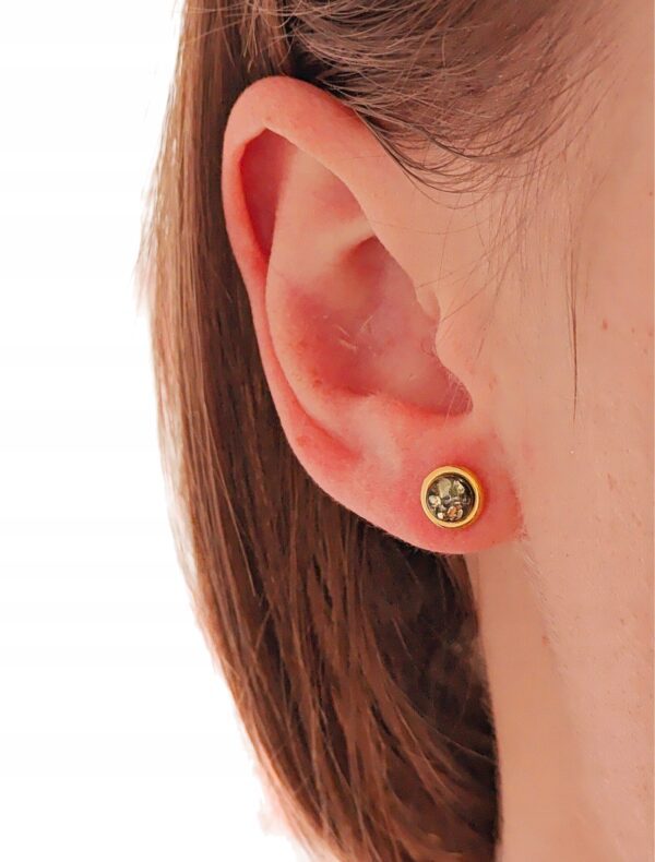 4c3743e7a753425c57fadde450abe836.jpg Kolczyki srebrne pozłacane z bursztynem