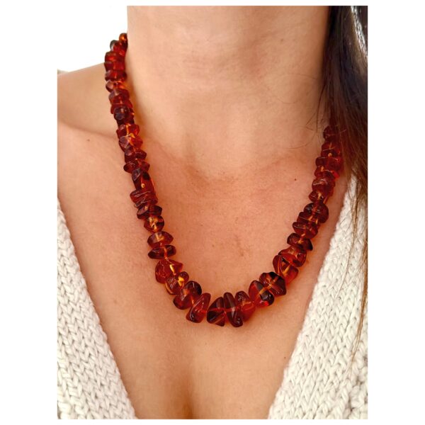 NASZYJNIK z CERTYFIKOWANYM BURSZTYNEM Ręcznie Wykonany ŚLICZNY PIĘKNY