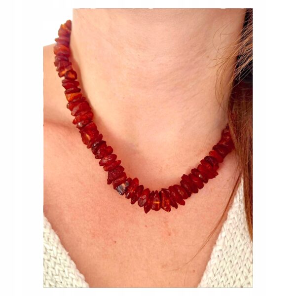 5d35c2b78502aa287fcc8da541edbf64-2.jpg Naszyjnik z Surowego Bursztynu Certyfikowanego ręcznie wykonany na Tarczycę