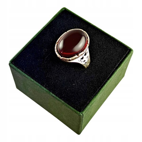 611e4b340462c259ccd5c36cc5c4e7c9.jpg PIERŚCIONEK SREBRNY REGULOWANY z DUŻYM Bursztynem Srebro PIĘKNY ELEGANCKI