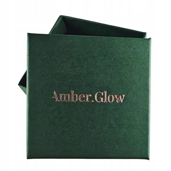 Kolczyki złote z bursztynem z koronkowym zdobieniem - srebro pozłacane