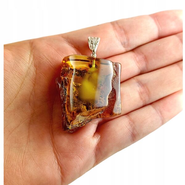 71bab8929232fb0e401d6fecf4cfbd25.jpg WISIOREK SREBRNY z CERTYFIKOWANYM Bursztynem PIĘKNY NATURALNY Srebro 925