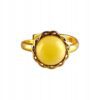 7b0df38a1e300ff62ad003c6faacc75b.jpg PIERŚCIONEK ZŁOTY MODNY z Bursztynem SREBRO 925 Pozłacane Regulowany PIĘKNY