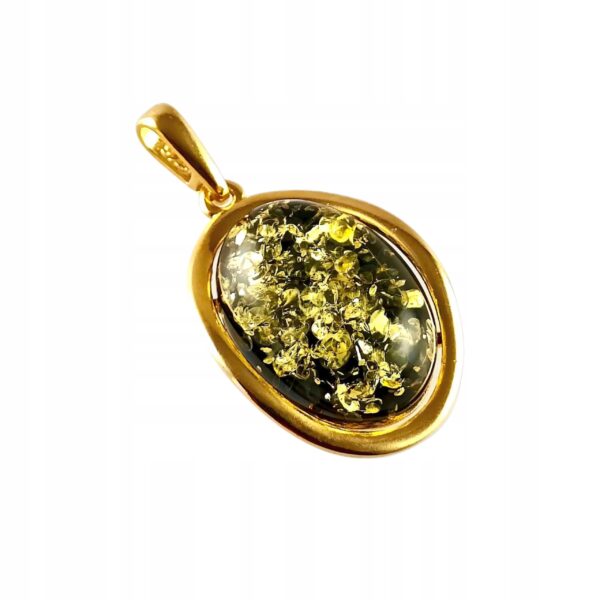 7f41a1b3b0056a74f4b32a65f76a79b9.jpg WISIOREK ZŁOTY Z CERTYFIKOWANYM BURSZTYNEM ZAWIESZKA SREBRO POZŁACANE 925