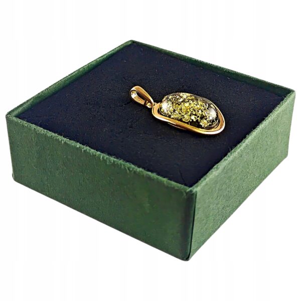 8154b5a8d515c751f68bacb7133442a8.jpg WISIOREK ZŁOTY Z CERTYFIKOWANYM BURSZTYNEM ZAWIESZKA SREBRO POZŁACANE 925