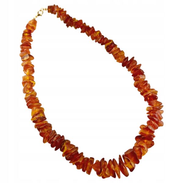 Naszyjnik z Surowego Bursztynu Certyfikowanego ręcznie wykonany na Tarczycę