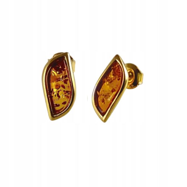 83739744dc3e49320865d7c4d9d462fb-1.jpg KOLCZYKI ZŁOTE z CERTYFIKOWANYM BURSZTYNEM Piękne Sztyft Srebro Pozłacane