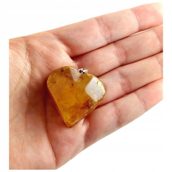 83b886072a3a5f147c1d7227171e06ce.jpg WISIOREK SREBRNY SERCE z CERTYFIKOWANYM Bursztynem PIĘKNY Srebro 925