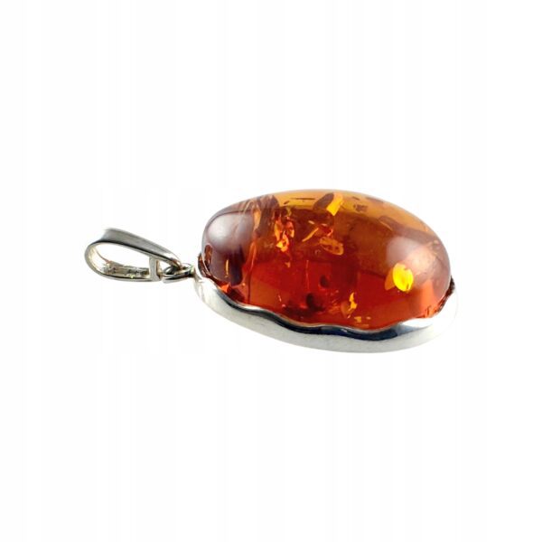 881b72fcda62a4eda17390d668de2e98.jpg WISIOREK SREBRNY z CERTYFIKOWANYM Bursztynem PIĘKNY NATURALNY Srebro 925