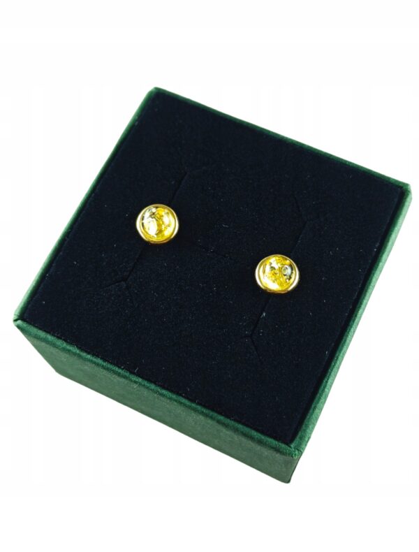 90df741d2185f5f613754e4b850aa2e2.jpg Kolczyki srebrne pozłacane z bursztynem