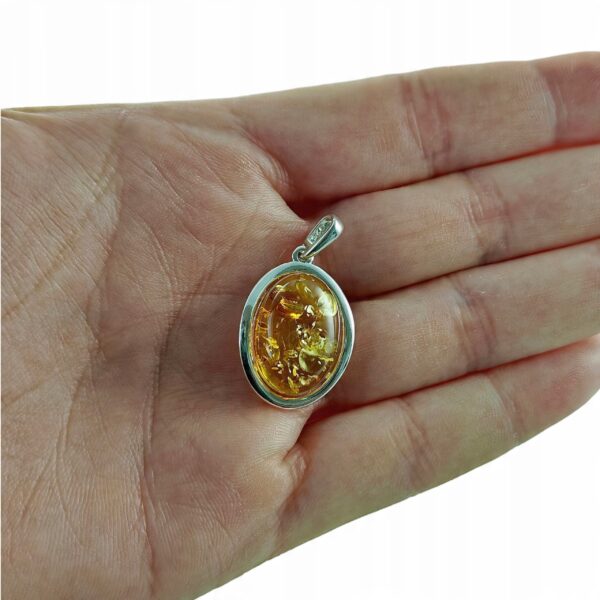 9455d039141d422e49fc08a338cf39fd.jpg WISIOREK SREBRNY z DUŻYM CERTYFIKOWANYM Bursztynem Srebro ELEGANCKA PIĘKNA