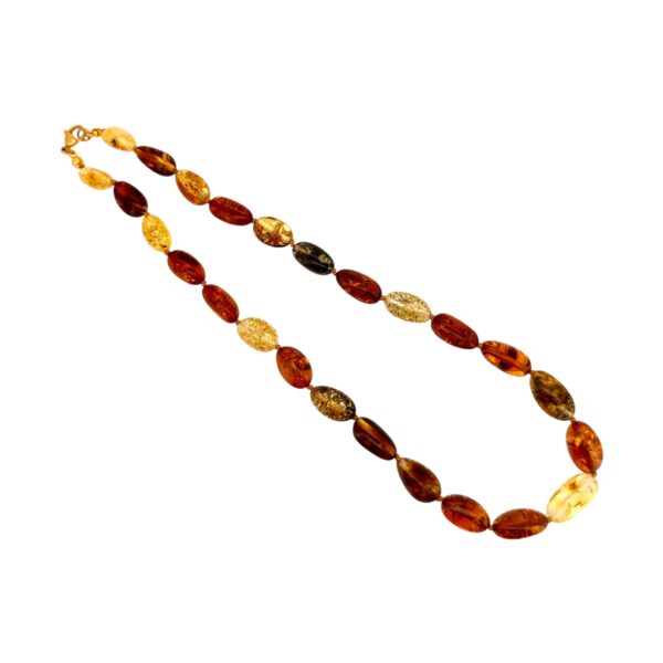 NASZYJNIK z CERTYFIKOWANYM BURSZTYNEM Ręcznie Wykonany ŚLICZNY PIĘKNY