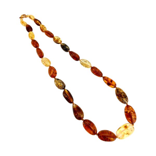NASZYJNIK z CERTYFIKOWANYM BURSZTYNEM Ręcznie Wykonany ŚLICZNY PIĘKNY