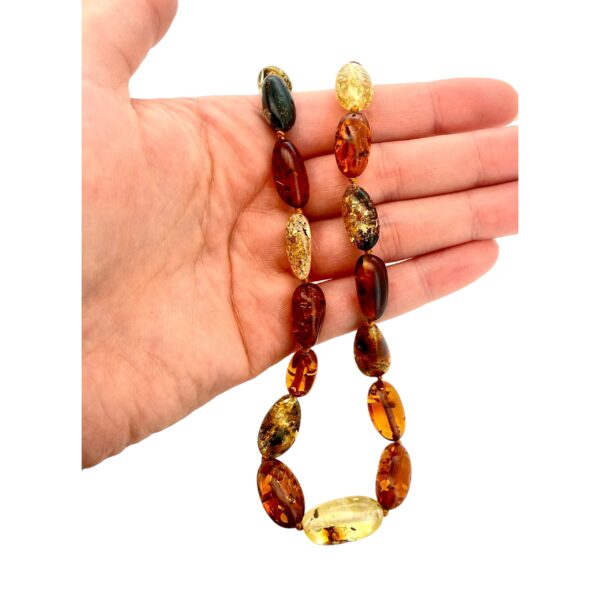 NASZYJNIK z CERTYFIKOWANYM BURSZTYNEM Ręcznie Wykonany ŚLICZNY PIĘKNY