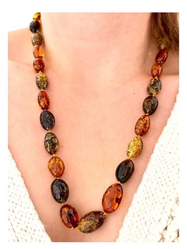 IMG_1526 NASZYJNIK z CERTYFIKOWANYM BURSZTYNEM Ręcznie Wykonany ŚLICZNY PIĘKNY