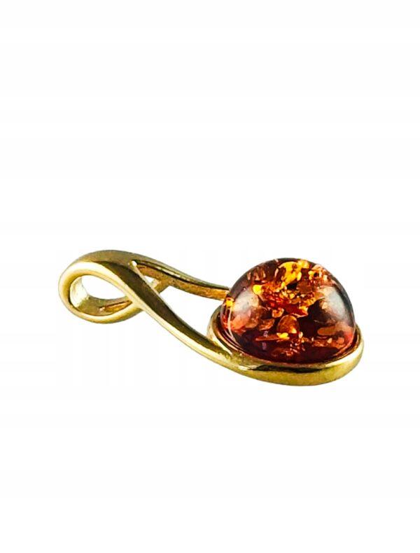 c92afdcd950c4f3e431b3c9f20a9597d.jpg Wisiorek złoty z koniakowym bursztynem - delikatny - srebro pozłacane