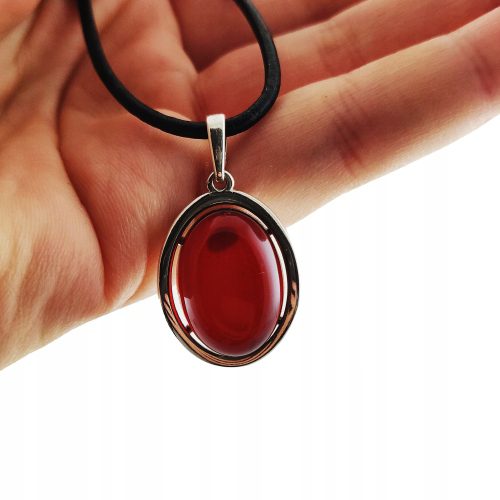 dc827ff278e05b056304b127d470f391.jpg Wisiorek srebrny z wiśniowym bursztynem