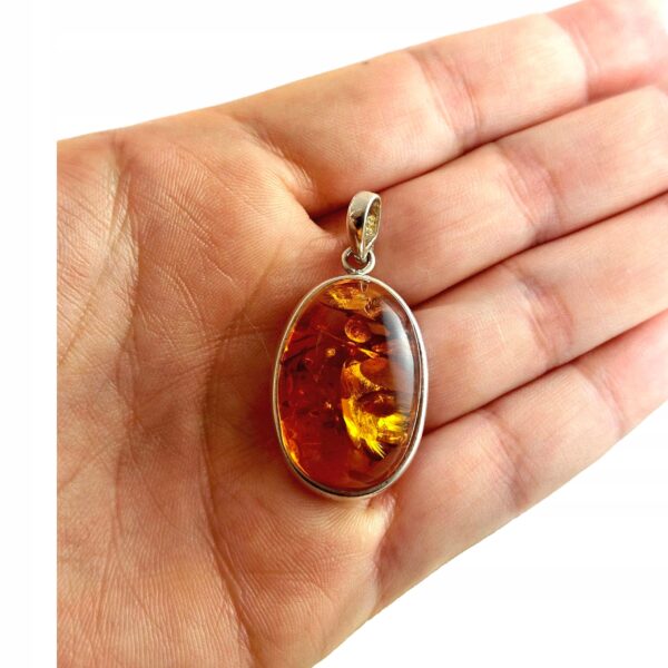 e23a4343ae3b98b3c6e7f251d576fb26.jpg WISIOREK SREBRNY z CERTYFIKOWANYM Bursztynem PIĘKNY NATURALNY Srebro 925