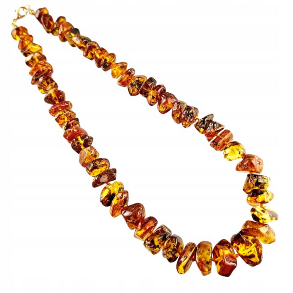 NASZYJNIK z CERTYFIKOWANYM BURSZTYNEM Ręcznie Wykonany ŚLICZNY PIĘKNY