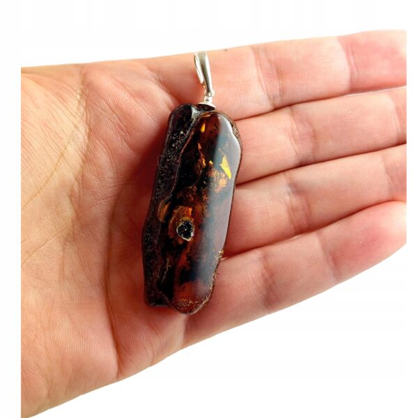 ebbdf920bb0c49091860ed89ddf7812f.jpg WISIOREK SREBRNY z CERTYFIKOWANYM Bursztynem PIĘKNY NATURALNY Srebro 925