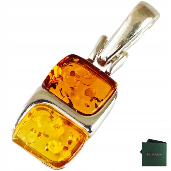 WISIOREK SREBRNY Z BURSZTYNEM bałtyckim DELIKATNY SREBRO 925