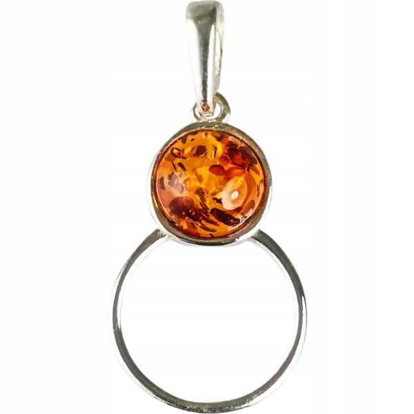 WISIOREK ZAWIESZKA SREBRNY Z BURSZTYNEM BAŁTYCKIM DELIKATNY SREBRO 925