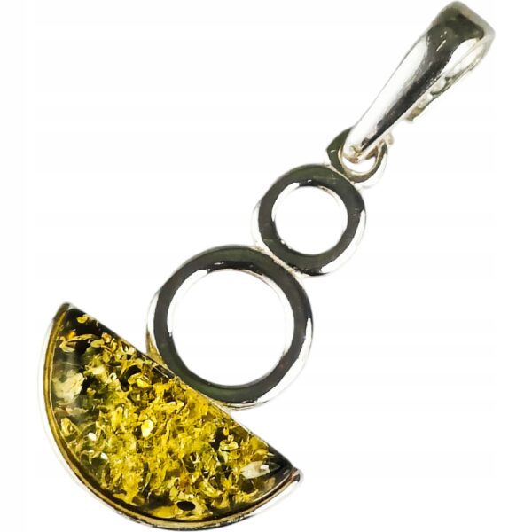 WISIOREK srebrny MODNY Z BURSZTYNEM BAŁTYCKIM DELIKATNY 925 NA PREZENT