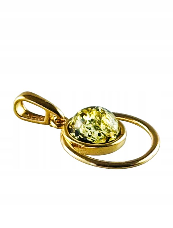 Wisiorek Srebrny z Bursztynem Bałtyckim Złoty Pozłacany Srebro NA PREZENT