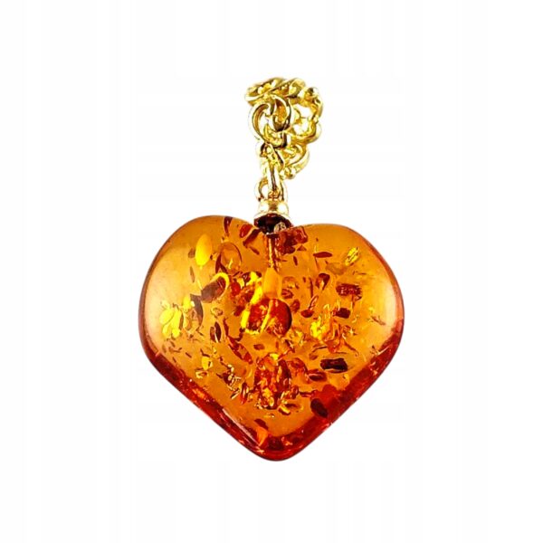 312aefaf5f07ad50f6481264438af371.jpg Serce SERDUSZKO Wisiorek Z CERTYFIKOWANEGO bursztynu pozłacane Srebro 925