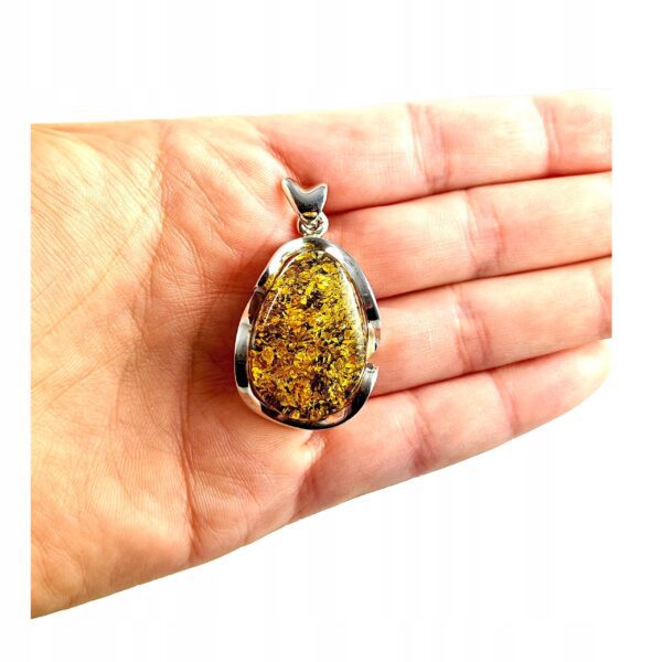 3a451b55d6086170b8003e3a8d4c4d36.jpg WISIOREK SREBRNY z CERTYFIKOWANYM Bursztynem NIEPOWTARZALNY SREBRO 925