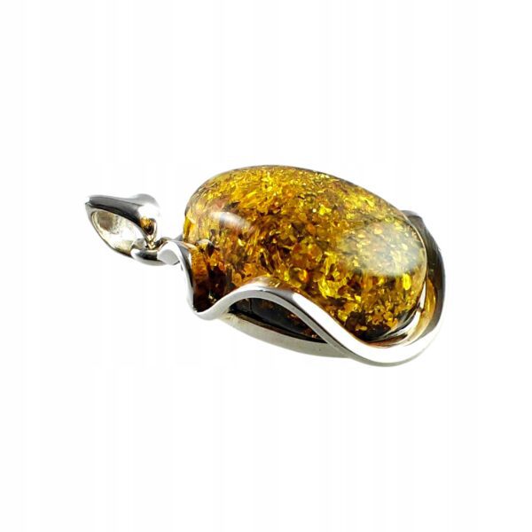 43bada8e82b35830c2ef815e5d712fc3.jpg WISIOREK SREBRNY z CERTYFIKOWANYM Bursztynem NIEPOWTARZALNY SREBRO 925