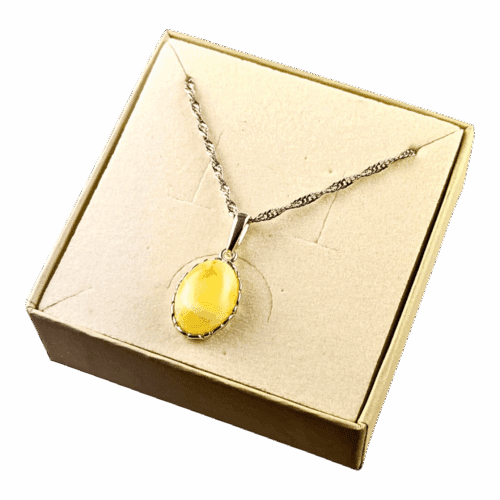 WISIOREK SREBRNY Z CERTYFIKOWANYM BURSZTYNEM ŚLICZNA DELIKATNA SREBRO 925