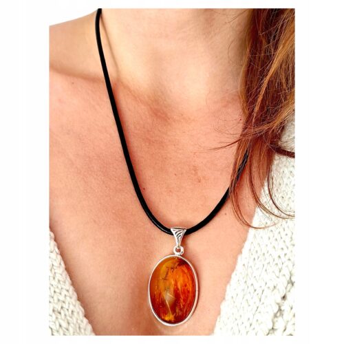 5ad904807db57b1985e81d36cff26126.jpg WISIOREK SREBRNY z CERTYFIKOWANYM Bursztynem NIEPOWTARZALNY SREBRO 925