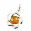 WISIOREK SREBRNY Z BURSZTYNEM BAŁTYCKIM DELIKATNY ZAWIESZKA SREBRO 925