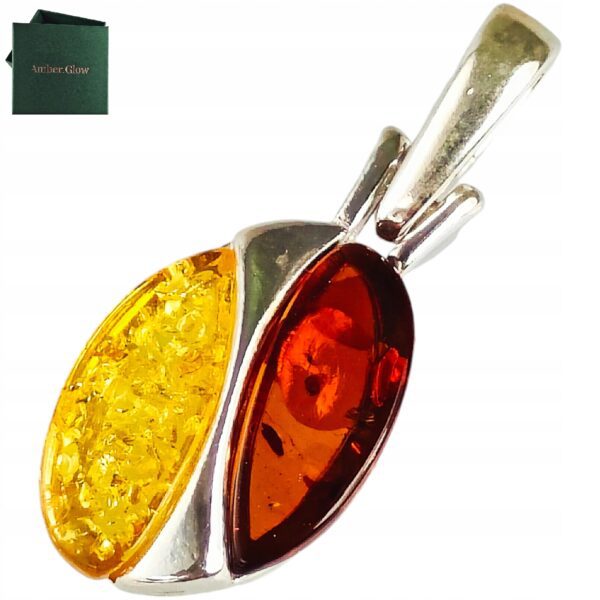 DELIKATNY  WISIOREK SREBRNY Z BURSZTYNEM bałtyckim SREBRO 925