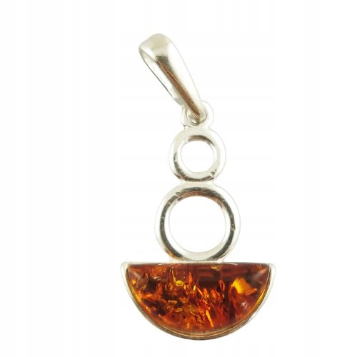 WISIOREK SREBRNY Z BURSZTYNEM BAŁTYCKIM DELIKATNY SUBTELNY ZAWIESZKA 925