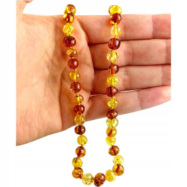 NASZYJNIK z CERTYFIKOWANYM BURSZTYNEM Ręcznie Wykonany ŚLICZNY PIĘKNY