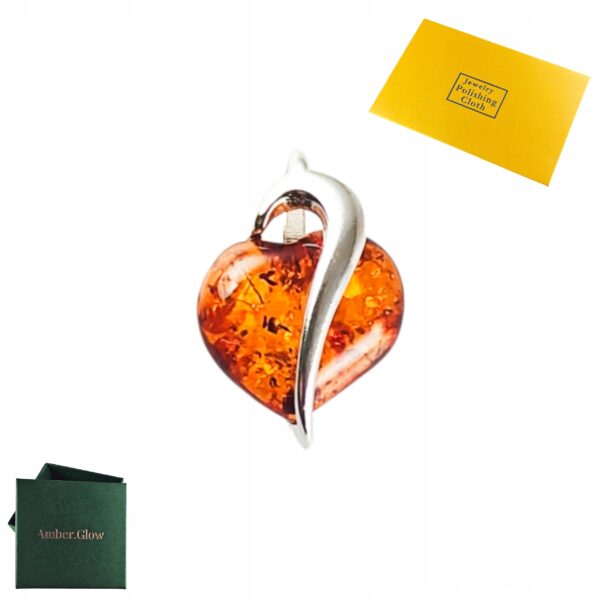 7910a09a3124d35989d45a9d928217d2.jpg Wisiorek Serce srebrny z bursztynem Bałtyckim SERCE SREBRO 925
