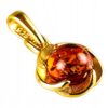Wisiorek Srebrny z Bursztynem Bałtyckim Złoty Pozłacany Srebro