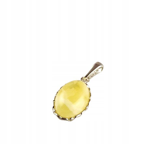 WISIOREK SREBRNY Z CERTYFIKOWANYM BURSZTYNEM ŚLICZNA DELIKATNA SREBRO 925