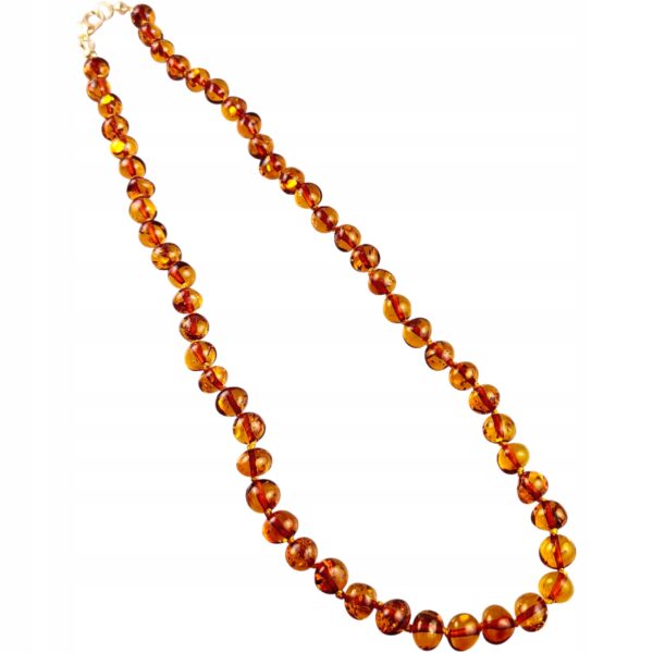 NASZYJNIK z CERTYFIKOWANYM BURSZTYNEM Ręcznie Wykonany ŚLICZNY PIĘKNY
