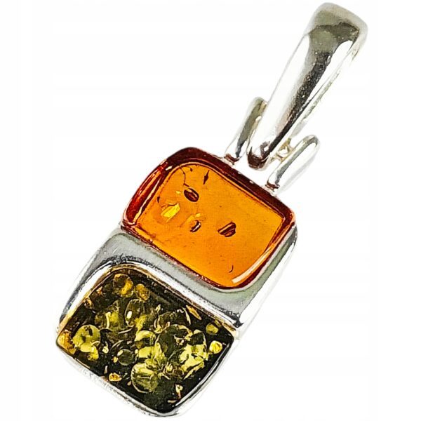 WISIOREK SREBRNY Z BURSZTYNEM bałtyckim DELIKATNY SREBRO 925