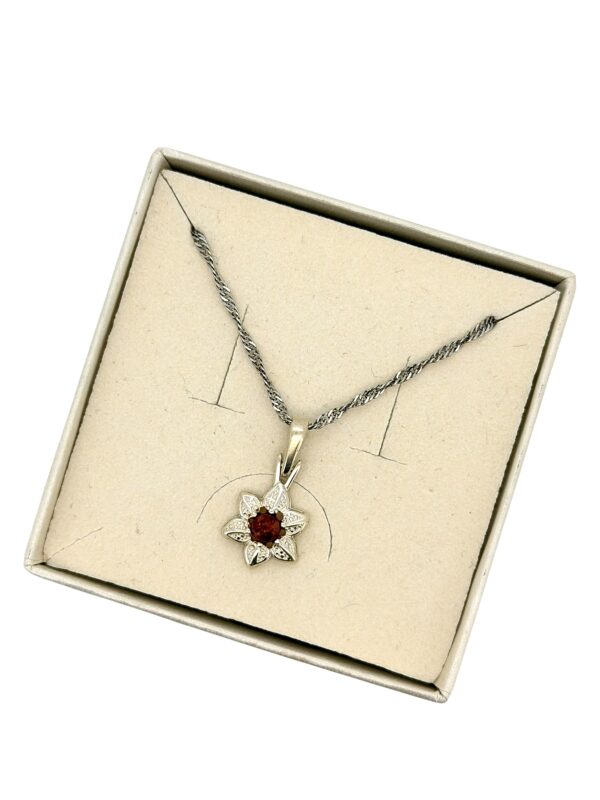 WISIOREK SREBRNY z Bursztynem Srebro 925 Śliczny KWIATEK