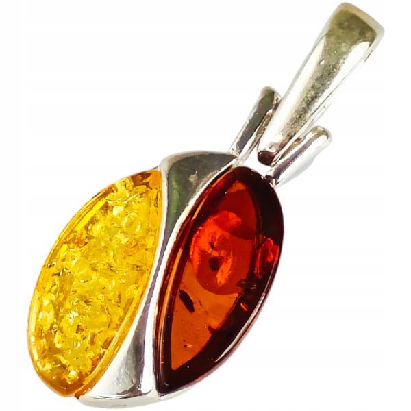 DELIKATNY  WISIOREK SREBRNY Z BURSZTYNEM bałtyckim SREBRO 925